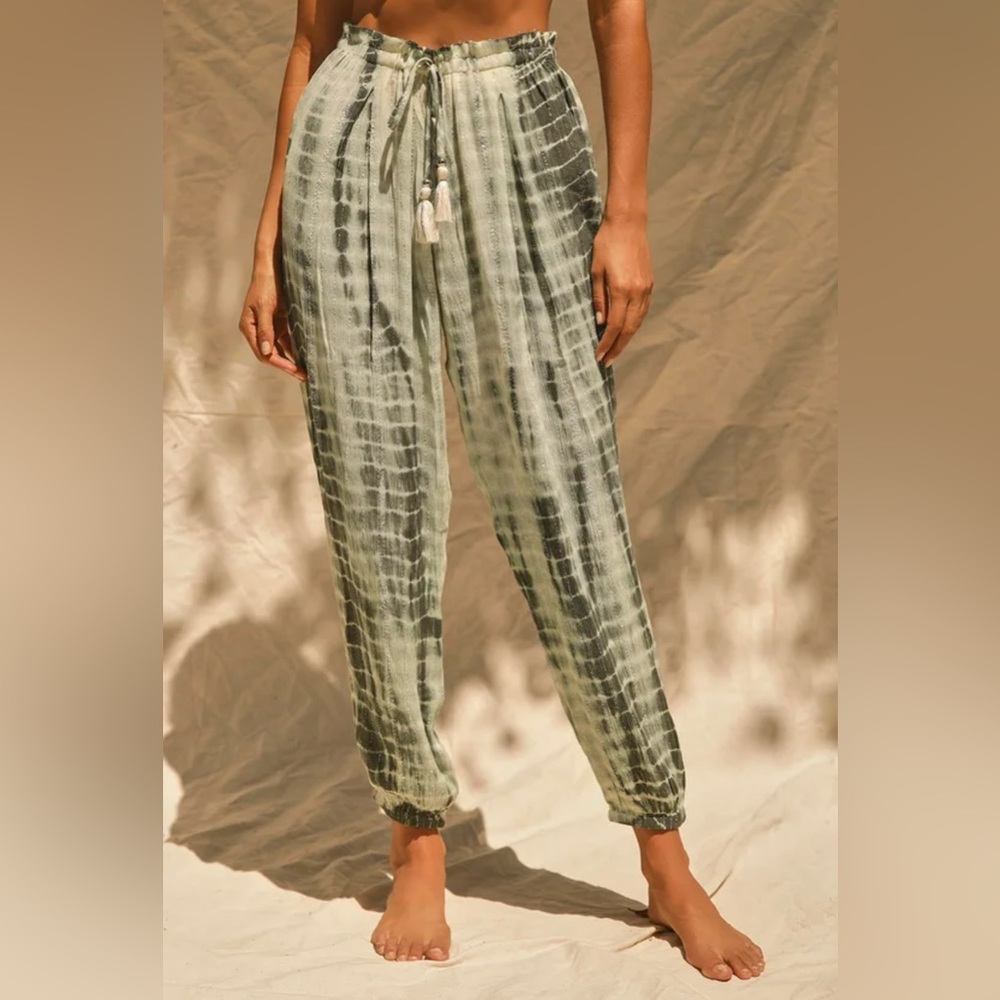 NWT Band of Gypsies BOG Tie-Dye Green Jogger Pants Size Small